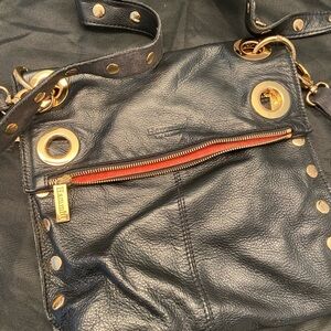 Hammitt Black Crossbody Bag with Gold Details